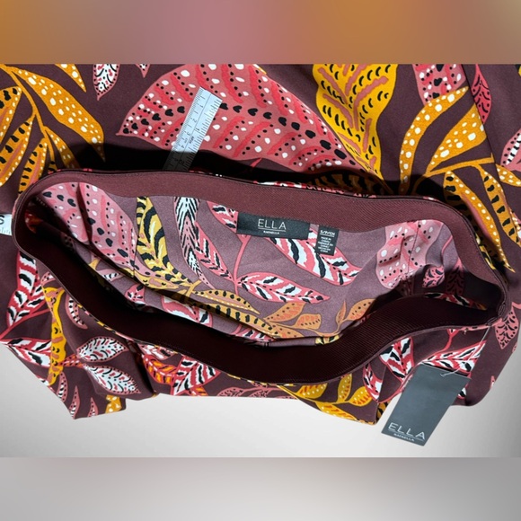 Ella by Rafaella Leaf Print Midi Skirt – Decadent Chocolate – Size S - Picture 12 of 13